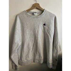 Vintage Champion Reverse Weave Sweatshirt Crewneck Size XL Gray  90s
